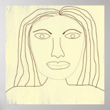 Girl abstrakt teckning art