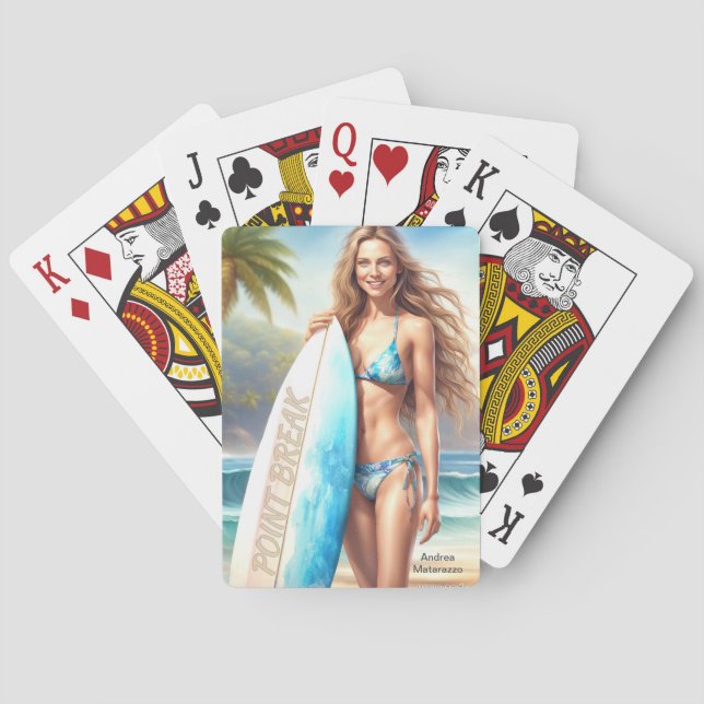 Girl Action Point Break Casinokort (Baksidan)