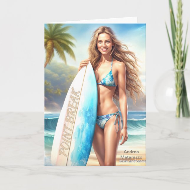 Girl Action Point Break Inbjudan (Framsida)