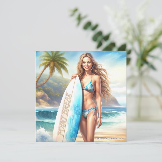 Girl Action Point Break Inbjudningar (Stående Fram)