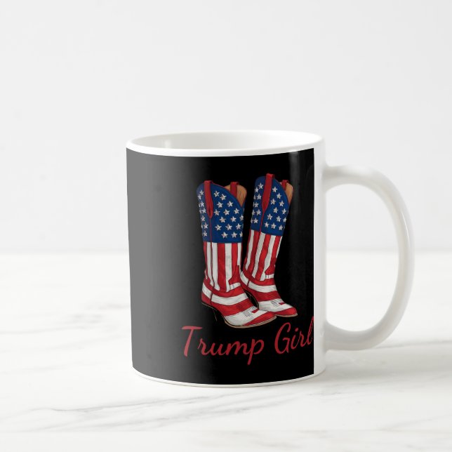Girl American Flagga Vote Trump Girl Republican Co Kaffemugg (Höger)