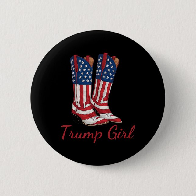 Girl American Flagga Vote Trump Girl Republican Co Knapp (Framsida)
