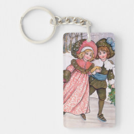 Girl and boy ice skating - Florence Hardy