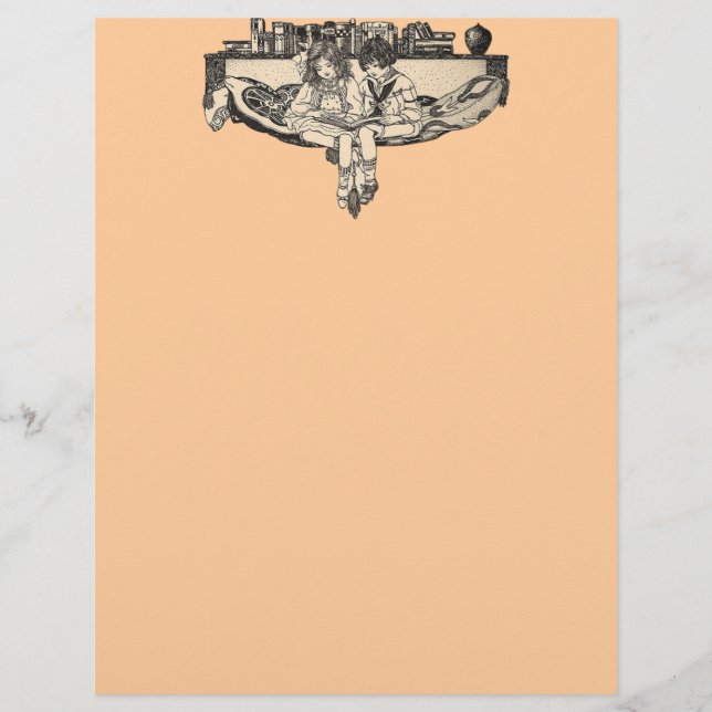 Girl and Boy Reading (Framsida)