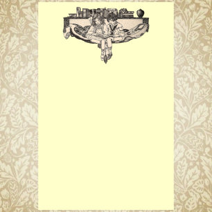 Girl and Boy Reading Brevpapper