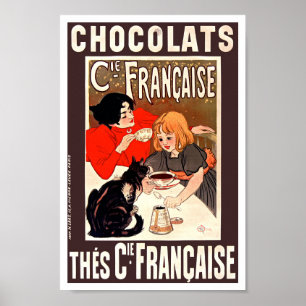 Girl and Cat, Vintage affisch, Alexandre Steinlen Poster