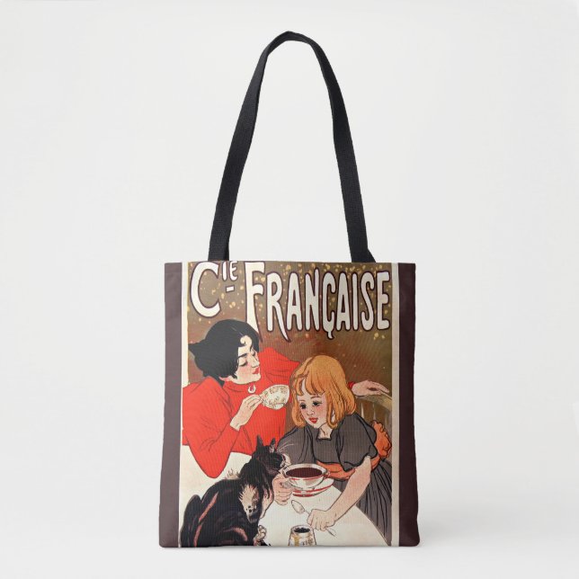 Girl and Cat, Vintage affisch, Alexandre Steinlen Tygkasse (Framsida)
