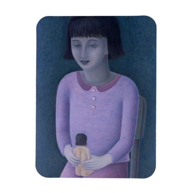 Girl and Doll 2003 Magnet (Vertikal)