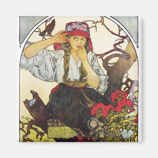 Girl and Geranium, Mucha Magnet (Framsidan)