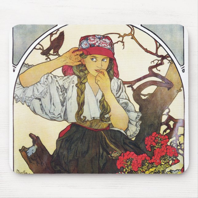 Girl and Geranium, Mucha Musmatta (Framsidan)
