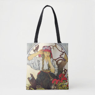 Girl and Geranium, Mucha Tygkasse