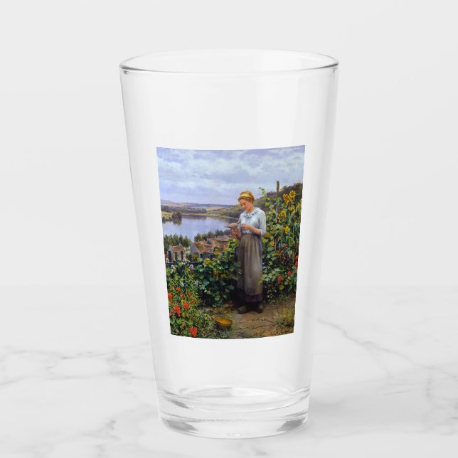 Girl and her Pet Dove (Young Woman and Bird) Glaskopp (Framsida)