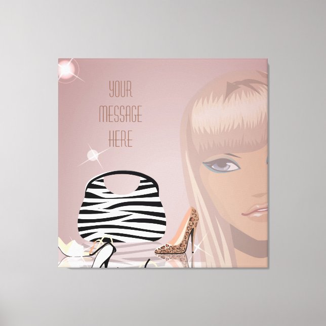 Girl and Shoes Wrapped Canvas (Framsida)