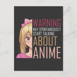 Girl Anime älskare Manga Cosplay Fläkt Tonåring Vykort
