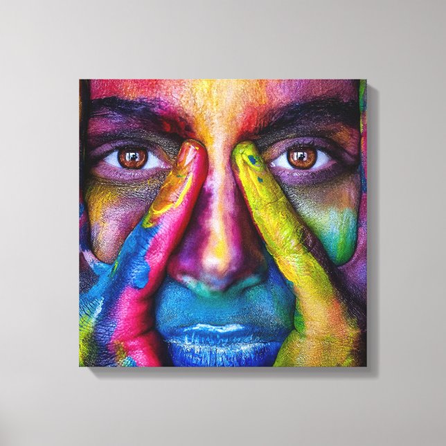 Girl Ansikte | Zazzle_Growshop Canvastryck (Framsida)