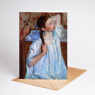 Girl Areping her Hair   Mary Cassatt Kort