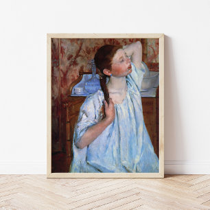 Girl Areping her Hair   Mary Cassatt Poster