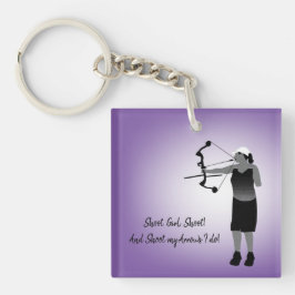 Girl Arm Amputee Pararcher Nyckelring