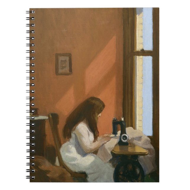 Girl at a Sewing Maskin (av Edward Hopper) Anteckningsbok (Framsidan)