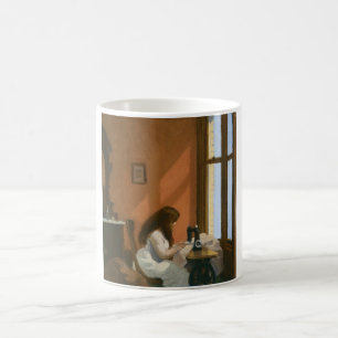 Girl at a Sewing Maskin (av Edward Hopper) Kaffemugg
