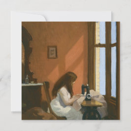 Girl at a Sewing Maskin (av Edward Hopper) Kort