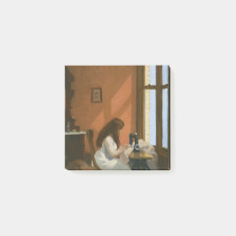 Girl at a Sewing Maskin (av Edward Hopper) Post-it Block