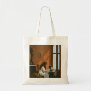 Girl at a Sewing Maskin (av Edward Hopper) Tygkasse