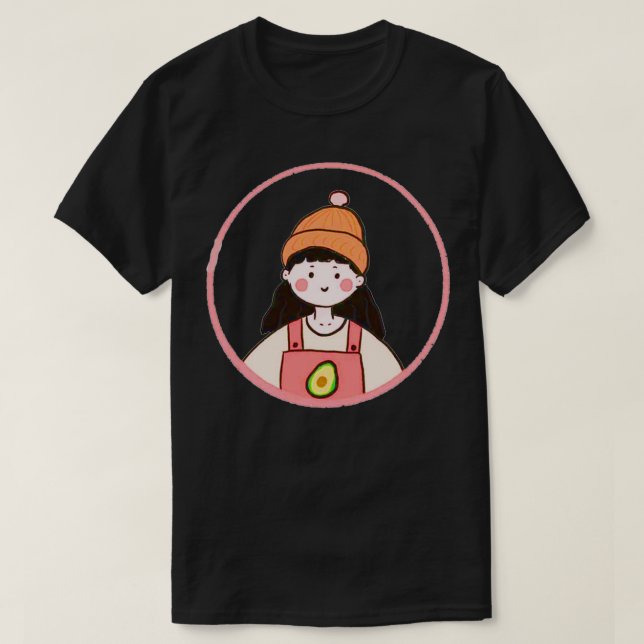 Girl Avocado Vintage SA T Shirt (Design framsida)