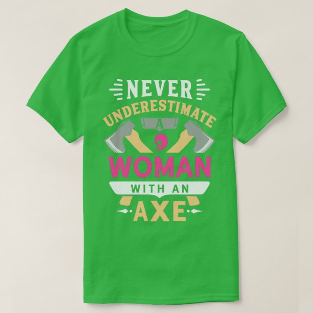 Girl Ax Throwing Ax Throwing T Shirt (Design framsida)