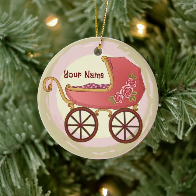 Girl Baby Buggy ornament (Träd)