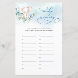 Girl Baby Elephant Eucalyptus Baby Memory-spel