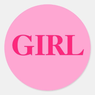 Girl - Baby Gender Reveal Party Game Sticker Runt Klistermärke