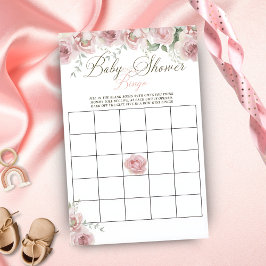 Girl Baby i Bloom Baby Shower Bingo Game