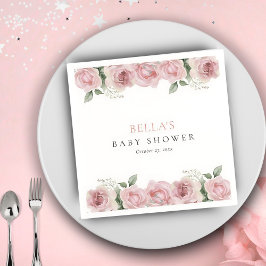 Girl Baby i Bloom Baby Shower Napkins Pappersservett