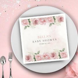 Girl Baby i Bloom Baby Shower Napkins Pappersservett