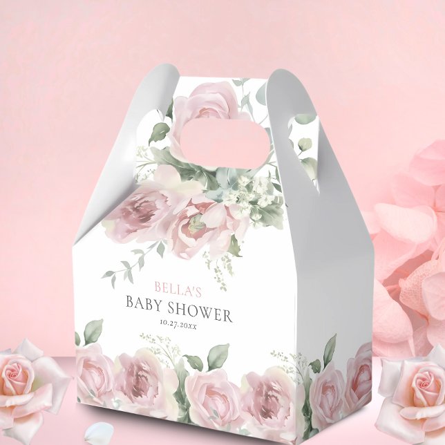 Girl Baby i Bloom Baby Shower Tack Presentaskar (Skapare uppladdad)