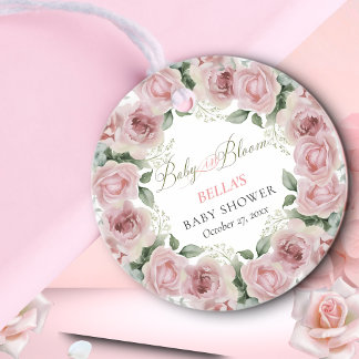 Girl Baby in Bloom Baby Shower Gifts Gåvor Etiketter