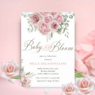 Girl Baby in Bloom Baby Shower Inbjudningar