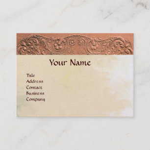GIRL BABY SHOWER ANTIQUE ROSA BLOMMIGT MONOGRAM VISITKORT