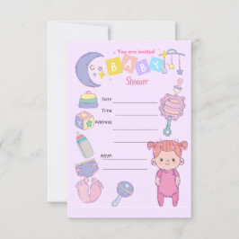 GIRL BABY SHOWER PARTY-ANBUDSINFORDRAN INBJUDNINGAR