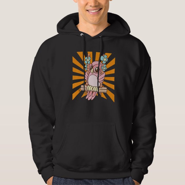Girl Baby Uggla Swing Hoodie (Framsida)