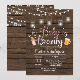Girl BabyQ-inbjudan Kod BBQ Baby brygger inbjudan