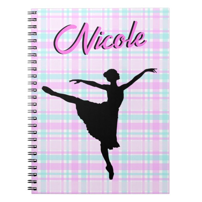 Girl Ballerina Ballroom Dance Play Pastel Anteckningsbok (Framsidan)