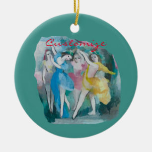 Girl Ballerina Dancers Thunder_Cove Julgransprydnad Keramik