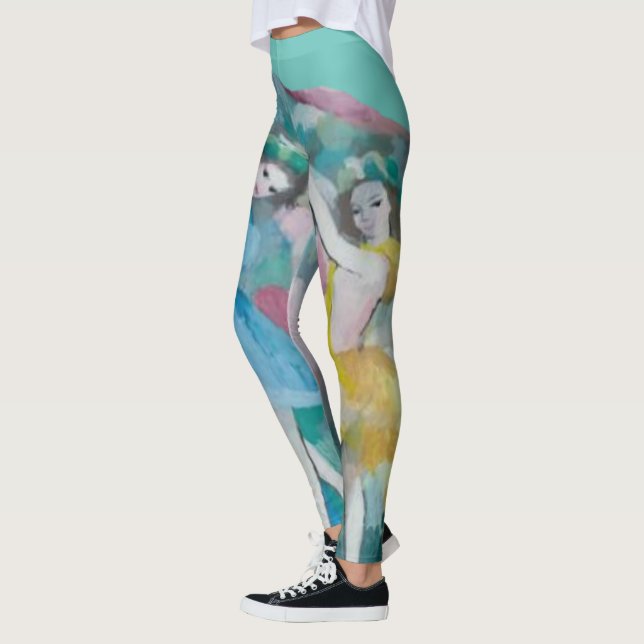 Girl Ballerina Dancers Thunder_Cove Leggings (Vänster)