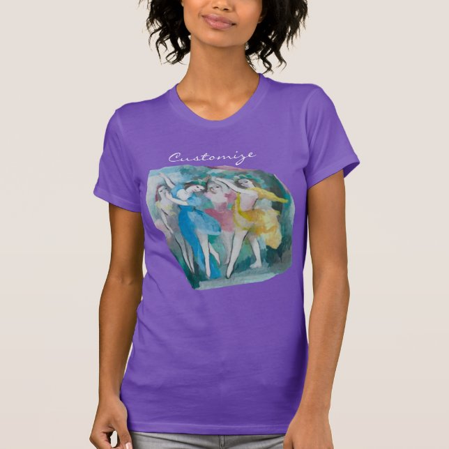 Girl Ballerina Dancers Thunder_Cove T Shirt (Framsida)