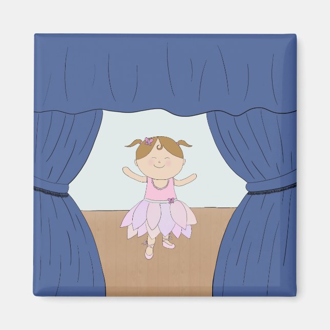 Girl ballerina magnet (Framsidan)