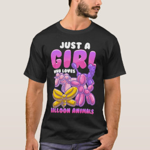Girl Balloon Animals Party Blegonist Balloon Arti T Shirt