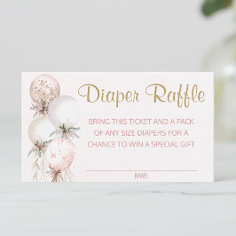 Girl Balloon Diaper Raffle Biljett