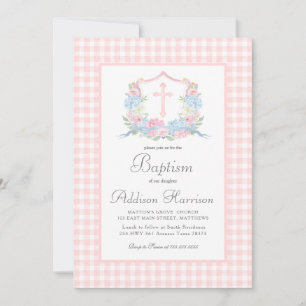 Girl Baptism-inbjudan, Preppy Southern Baptism Inbjudningar